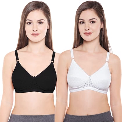 Bodycare Women Cotton Full Coverage Padded Regular Bra Pack - 2 E1576BW Bodycare Women Cotton Full Coverage Padded Regular Bra Pack - 2 E1576BW