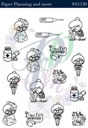 Sick Day Sticker Sheet-Glossy