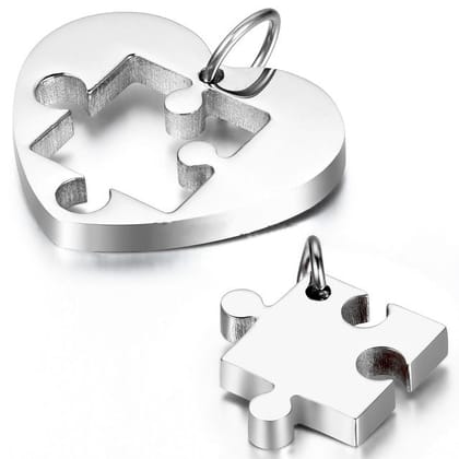 Love Pendant Necklace Couple Jewelry-Silver