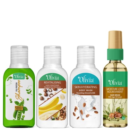 Bath and Body Combo with Shampoo, Conditioner, Body Wash and Serum - PTM