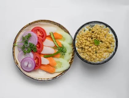 Green Salad-Boondi Raita Combo