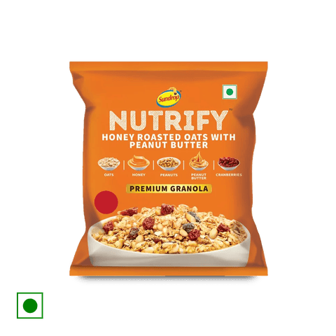 Sundrop Nutrify Honey Roasted Oats With Peanut Butter, 40 gm Pouch