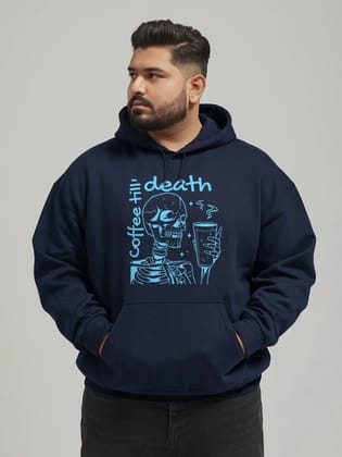 || COFFEE TILL DEATH || PLUS SIZE ||-Large / Navy Blue