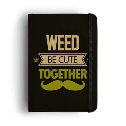 Mooch Hardcover Unruled Diaries A6 Weed Be Cute Together-BUFF CARTRIDGE