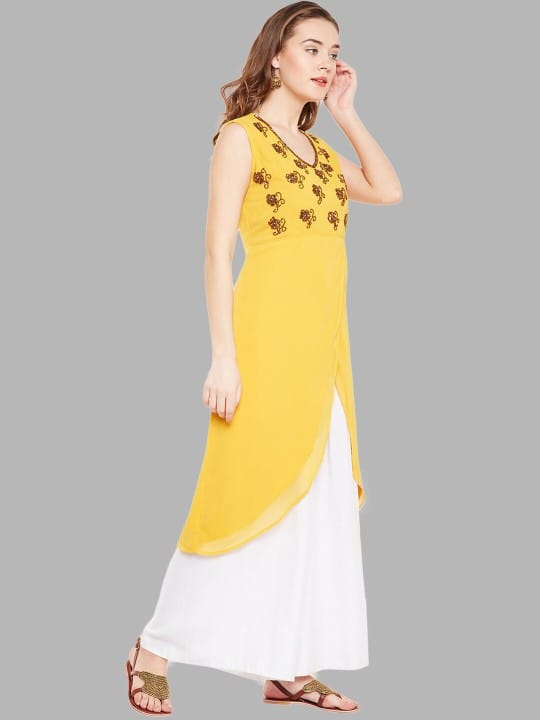 Woman Mustard Yellow Kurti