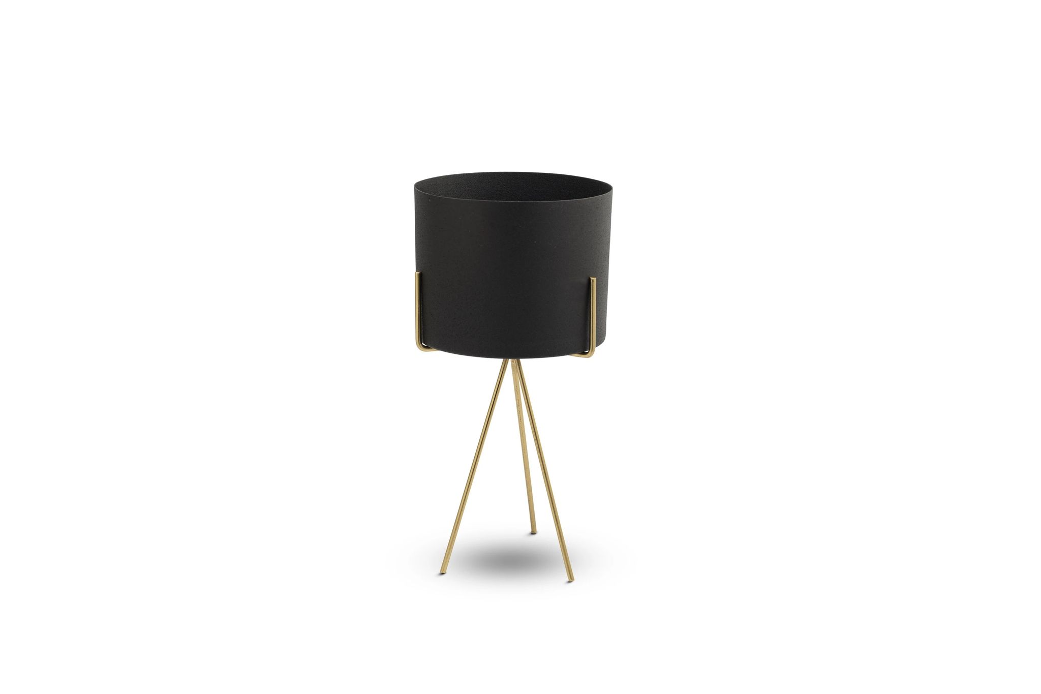 Noir and Gilt Metal Planter - Clean With Dry Cloth
