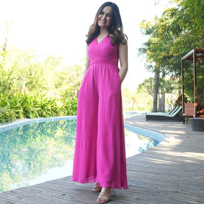 Phlox Pink Jumpsuit-XS