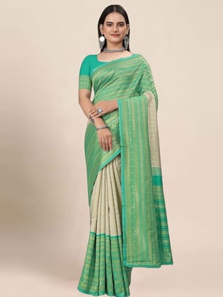 Checked Zari Banarasi Saree