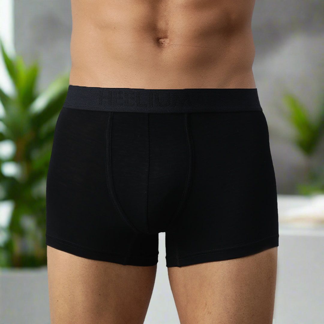 Bamboo Underwear Trunk For Men - Pack of 1-Black / Small - 70-75 cm I 28-30 in
