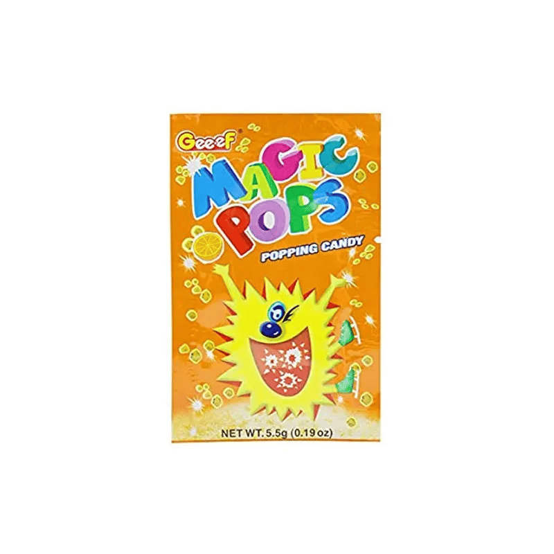 Geef Magic Pops Popping Candy - Orange Flavor