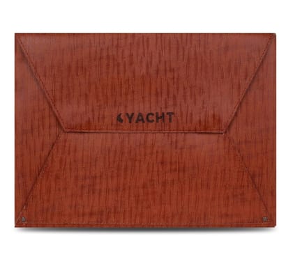 Yacht Laptop Sleeve with Multiple Storage, 15.6 inch, Yawl Series, Rust Brown, Unisex