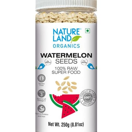 Natureland Organics Watermelon Seeds (Raw), 250 gm