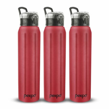 PEXPO Stainless Steel Sipper Water Bottle | 1000ml, Crimson Red Set Of 1 | Eco-Friendly | Steel Water Bottle | Home | Kitchen | Sports | Travel | Gym | BPA Free | Suitable For Adults & Kids