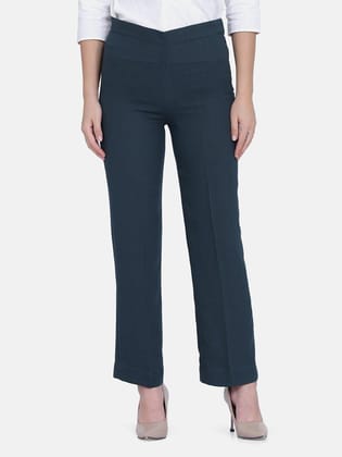 Poly Crepe Trouser - Forest Green-M