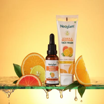 Neoglam Vitamin C Face Wash (75 ml) and Vitamin C Face Serum (30 ml) Combo Pack