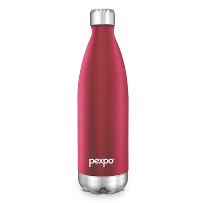 Pexpo Stainless Steel Hot and Cold Vacuum Insulated ISI Certified Flask, 750ml, Crimson Red, Electro | Lightweight & Keeps Drinks Hot/Cold for 24+ Hours