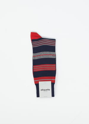 Amsterdam Stripe Sock-One Size / Blue/Red