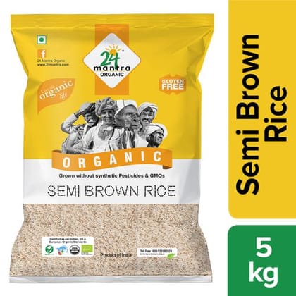 24 Mantra Organic Sonamasuri Semi Brown Rice 5KG