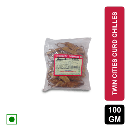 Twin Cities Curd Chillies, 100 gm Pack