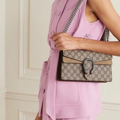 Classic Chain Strap Sling Handbag For Women-Beige