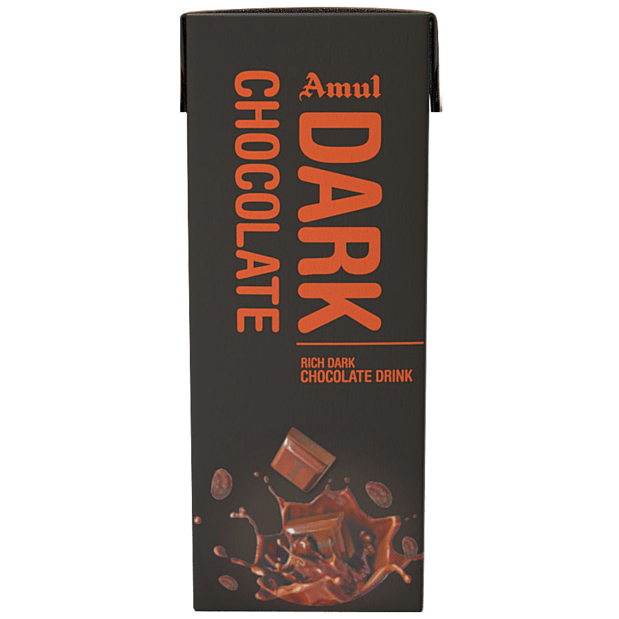 Amul Dark Chocolate Drink, 180 Ml Tetra Pak(Savers Retail)