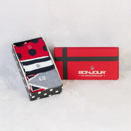 Men's Premium Designer Socks Gift Box - Pack Of 3
