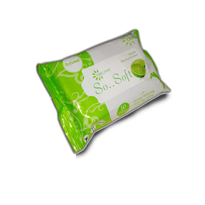 Origami So Soft Lemon Wet Wipes, 10 Units Pouch
