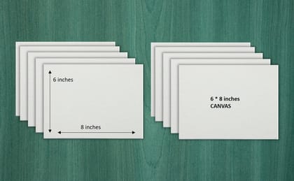 6 * 8 inch Canvas - Set of 10