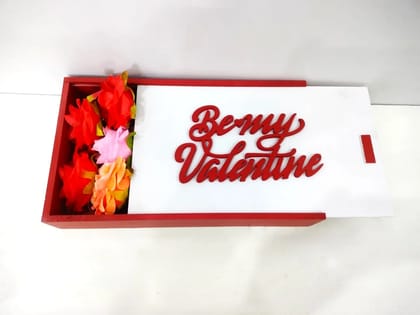Rave Creations Valentine Day Decorative Gift Rectangular Empty Box Gifts Hamper Basket ,chocolate and other goodies Basket for Valentines And Special occassions White & Red