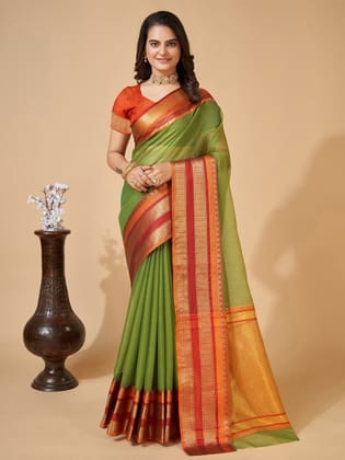 Woven Design Border Zari Kanjeevaram Saree