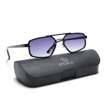 Eyejack Eagle Black Rectangle Sunglasses for Men & Women (5229CL855)