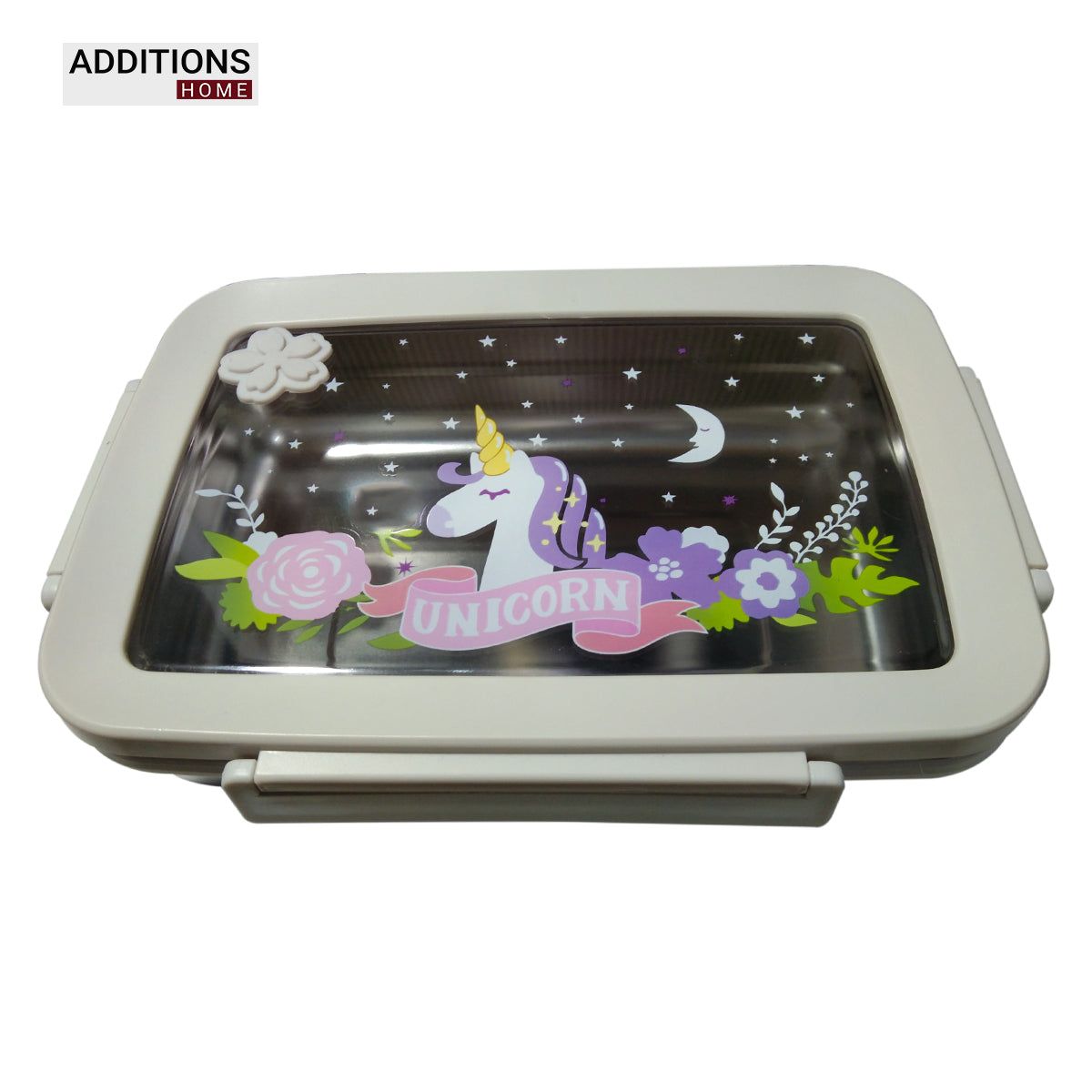 Unicorn Stainless Steel Insulated  Lunch Box , 600ML-600 ML / Grey