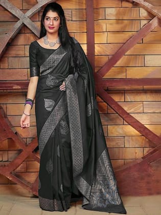 Ethnic Motifs Zari Banarasi Saree