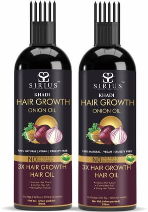 RKG SIRIUS KHADI ONION ANTI-HAIR FALL & HAIR GROWTH HAIR OIL WITH FENUGREEK SEED HAIR OIL  (200 ML)