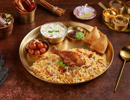 Tangdi Chicken Biryani Thali