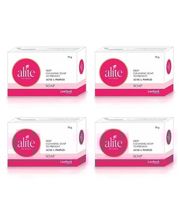 Alite Anti Acne Soap 1% Salicylic Acid & Tea Tree Oil For Acne, Pimple, Blackhead 75g ( Pack of 4 )