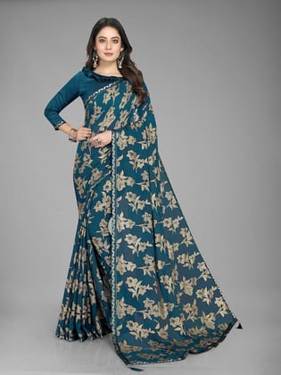 Floral Printed Pure Georgette Saree