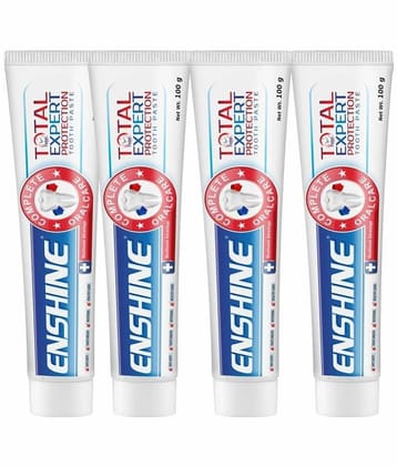 ENSHINE Total Expert Protection Toothpaste For Healthy Gums & Cavity Protection 100g Pack of 4