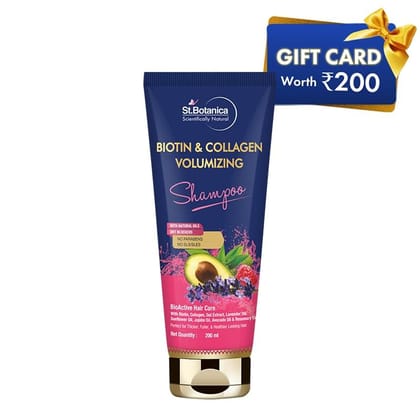 Biotin & Collagen Volumizing Hair Shampoo, 200ml With Gift Card