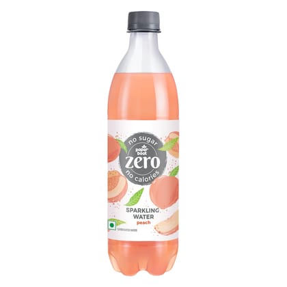 Paper Boat Sparkling Water - Peach, Carbonated Water, Zero Sugar/Calories, 600 ml