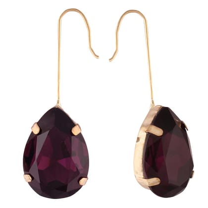 Gold-Plated Teardrop Shaped Drop Earrings