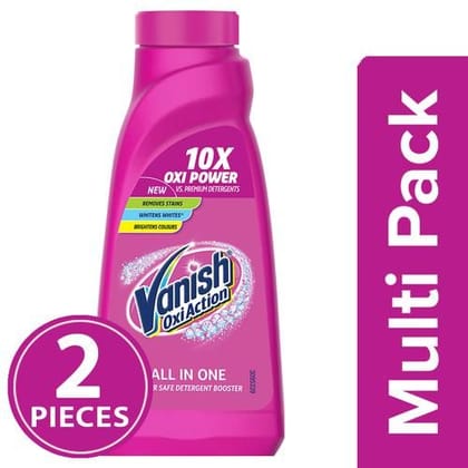 Vanish All In One Liquid Detergent Booster, 800 ml each (Pack of 2)