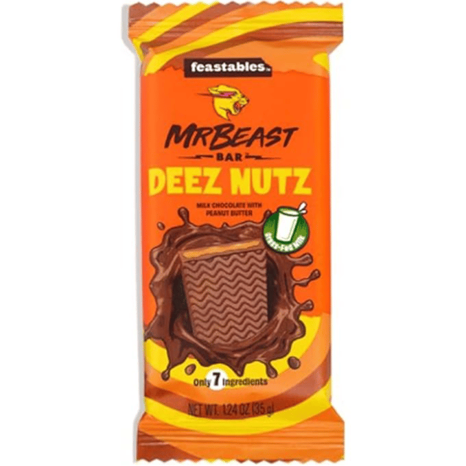 Mr. Beast Deez Nuts With Peanut Butter Covered With Delicious Smooth & Creme Milk - Imported