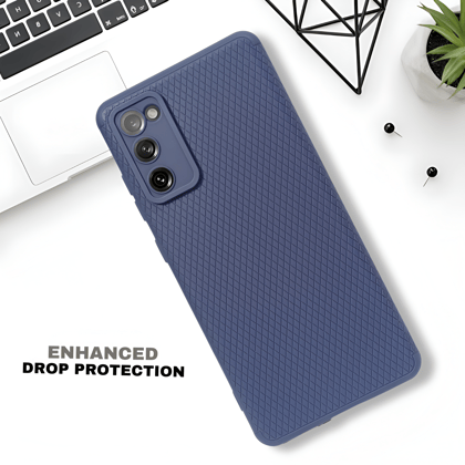 Dark Blue Line Wave Silicone Case for Samsung  S20 FE
