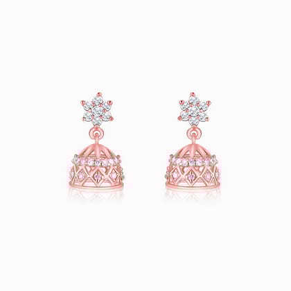 Rose Gold Zircon Jhumki