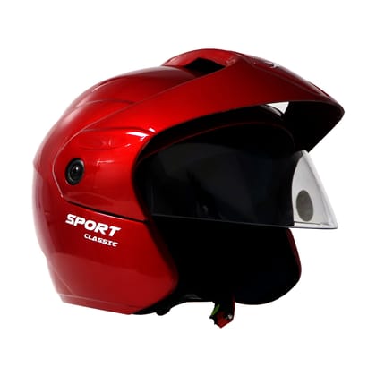 TVS Helmet Half Face Red L