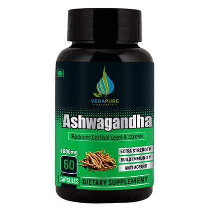 VEDAPURE NATURALS Ashwagandha Anxiety & Stress Relief-60 capsules