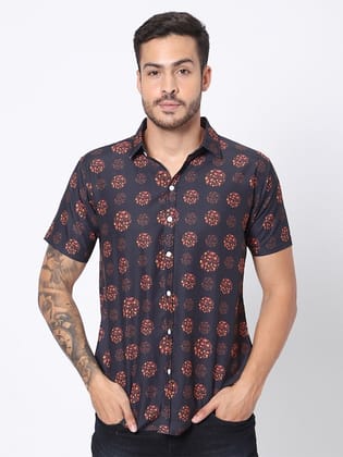 Classic Floral Printed Casual Shirt