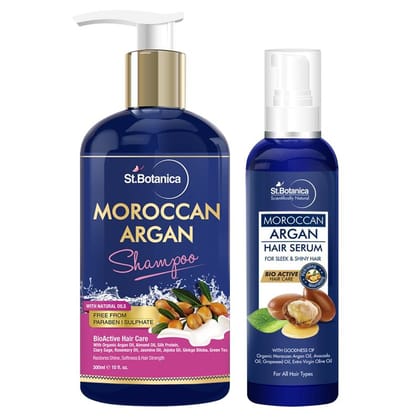 St.Botanica Moroccan Argan Shampoo + Moroccan Argan Hair Serum