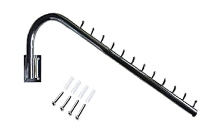 Q1 Beads Alloy Steel Swivel Hook Rail 12 Pin Display Hooks Wall Drope Hanger - Pack of 1